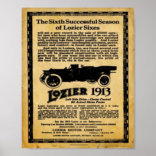  Lozier Automobile Print (Voorkant)