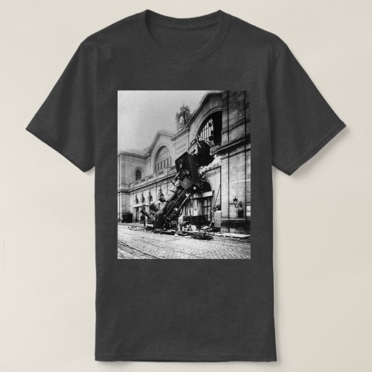 Lozing trein op station Montparnasse T-shirt (Design voorkant)