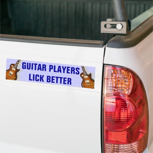 LP Guitar-spelers Lick Better Funny Bumpersticker (Op Truck)