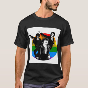 LP Laura Pergolizzi verliest u zwart-wit en wit cl T-shirt