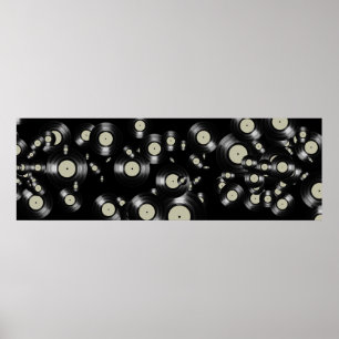 LP-muziekvinylplaat zwart Poster