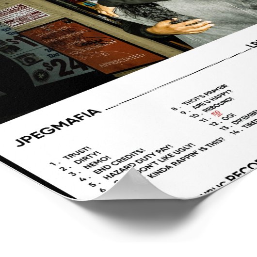 LP! [offline] esthetische tracklist Poster (Hoek)