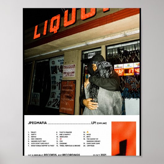 LP! [offline] esthetische tracklist Poster (Voorkant)