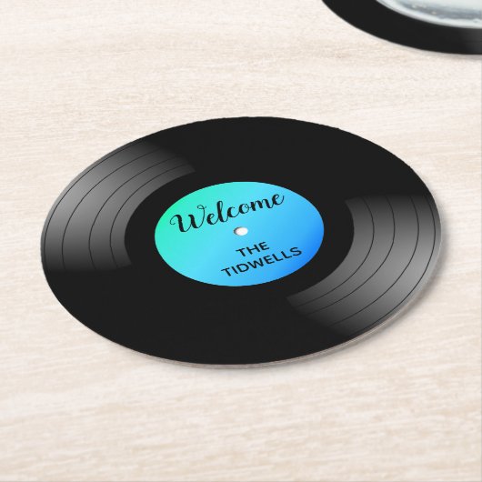 LP Record aangepaste Onderzetters voor papier (Gebogen)