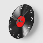 "LP Record"-ontwerpwandklokken Ronde Klok (Hoek)