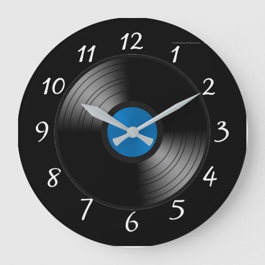 LP record wandklok (Voorkant)