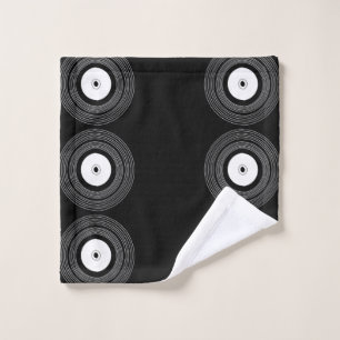 Lp vinyl op zwart washandje