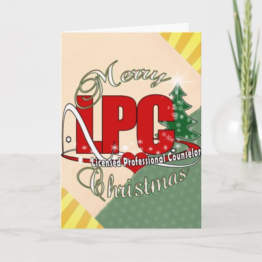 LPC CHRISTMAS Licensed Professional Counselor Feestdagen Kaart (Voorkant)