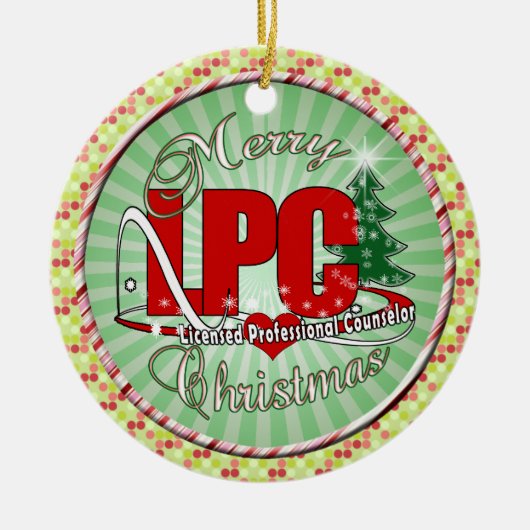 LPC CHRISTMAS Licensed Professional Counselor Keramisch Ornament (Voorkant)