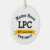 LPC Gift Gelicentieerde Professionele Counselor Keramisch Ornament (Rechts)