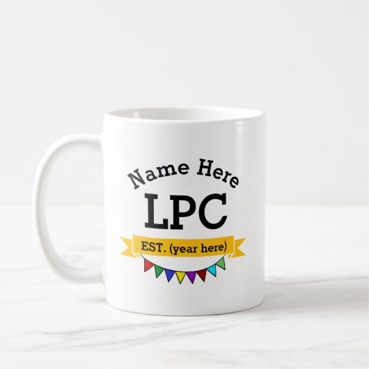 LPC Licensed Professional Counselor Gepersonalisee Koffiemok (Links)