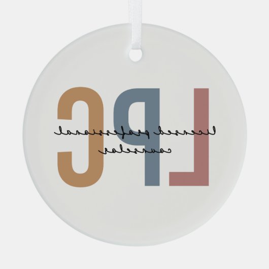 LPC Licensed Professional Counselor Glas Ornament (Achterkant)