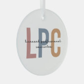 LPC Licensed Professional Counselor Glas Ornament (Voorkant Rechts)