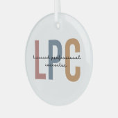 LPC Licensed Professional Counselor Glas Ornament (Voorkant links)