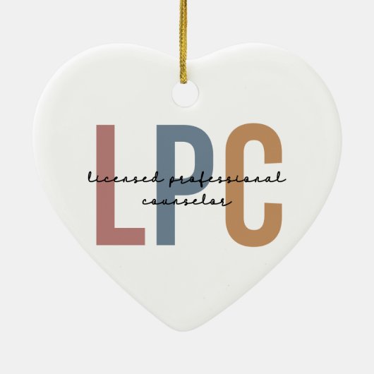 LPC Licensed Professional Counselor Keramisch Ornament (Achterkant)