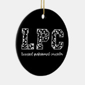 LPC Licensed Professional Counselor Leopard Print Keramisch Ornament (Rechts)