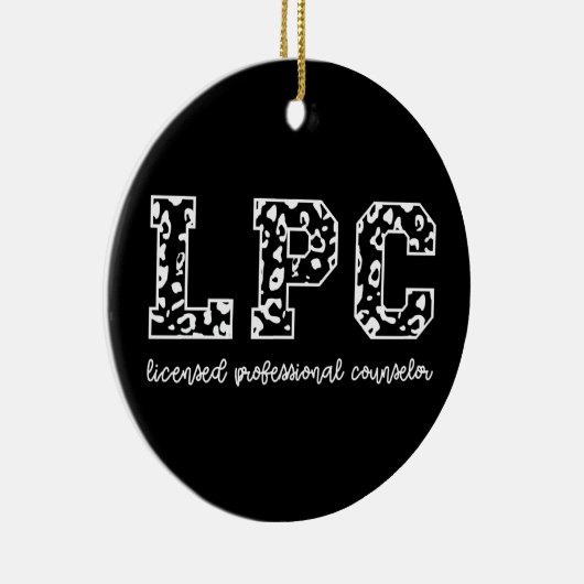 LPC Licensed Professional Counselor Leopard Print Keramisch Ornament (Rechts)