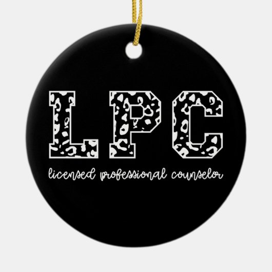 LPC Licensed Professional Counselor Leopard Print Keramisch Ornament (Voorkant)