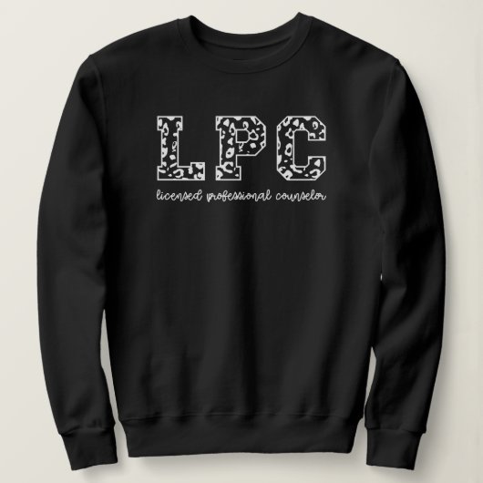 LPC Licensed Professional Counselor Leopard Print Trui (Design voorkant)