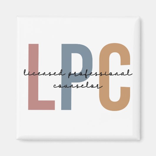 LPC Licensed Professional Counselor Magneet (Voorkant)