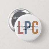 LPC Licensed Professional Counselor Ronde Button 5,7 Cm (Voorkant /achterkant)