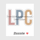 LPC Licensed Professional Counselor Sticker (Vel)