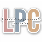 LPC Licensed Professional Counselor Sticker (Voorkant)