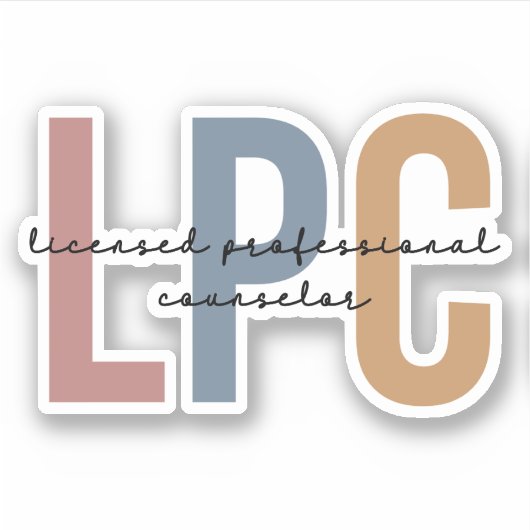 LPC Licensed Professional Counselor Sticker (Voorkant)