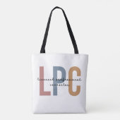 LPC Licensed Professional Counselor Tote Bag (Achterkant)