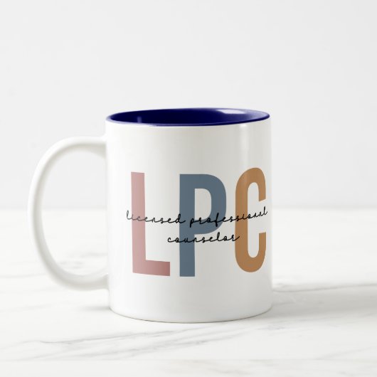LPC Licensed Professional Counselor Tweekleurige Koffiemok (Links)