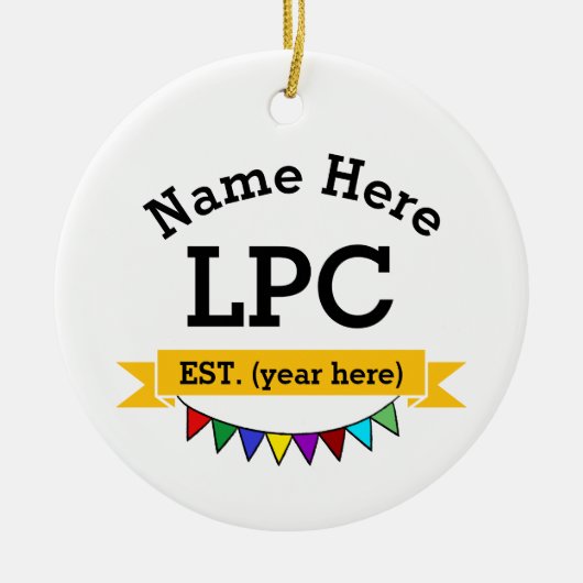 LPC Ornament Erkend Professionele Counselor Cadeau (Voorkant)