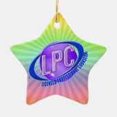 LPC SWOOSH LOGO LICENSED PROFESSIONAL COUNSELOR KERAMISCH ORNAMENT (Voorkant)