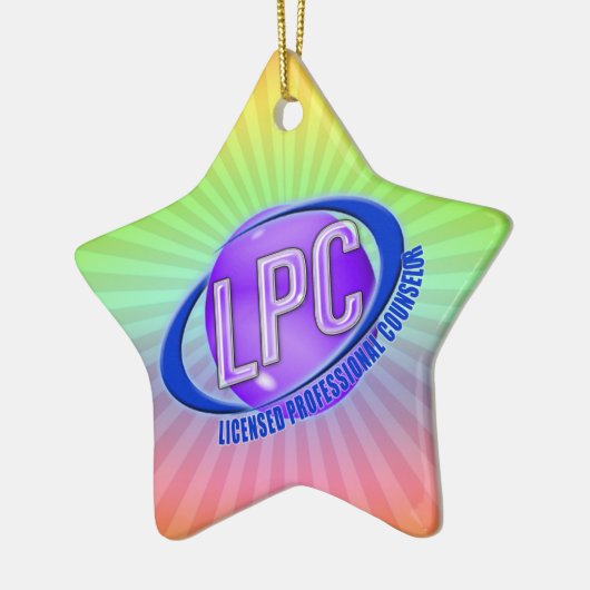 LPC SWOOSH LOGO LICENSED PROFESSIONAL COUNSELOR KERAMISCH ORNAMENT (Links)