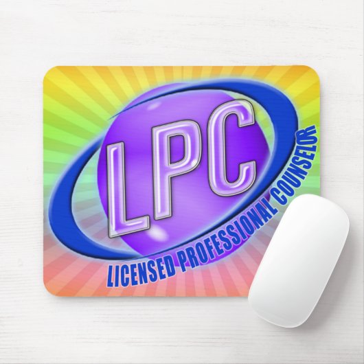 LPC SWOOSH LOGO LICENSED PROFESSIONAL COUNSELOR MUISMAT (Met muis)