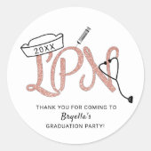 LPN afstudeerfeest dank u voor stickers (Voorkant)