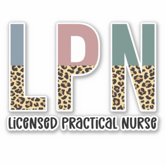 LPN-Afstuderen met LPN-vergunning - Praktijkzacht  Sticker (Voorkant)