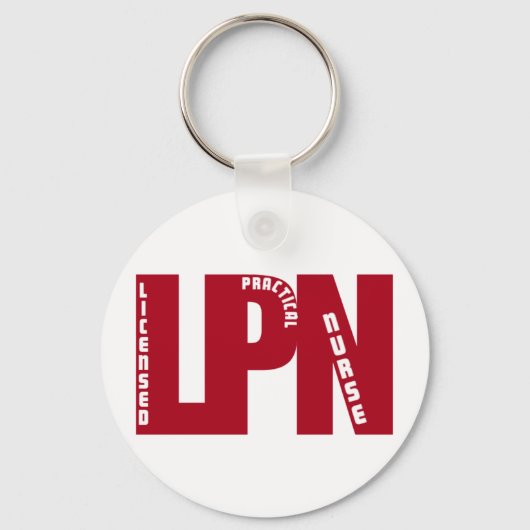 LPN Big RED LICENSED PRACTICAL NURS Sleutelhanger (Voorkant)