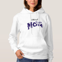LPN Cat Mom Zwart/Blauw op Witte Typografie