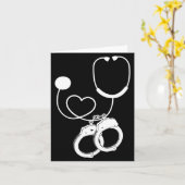 Lpn Correctional Nurse Nursing Stethoscope Officer Kaart (Gele Bloem)