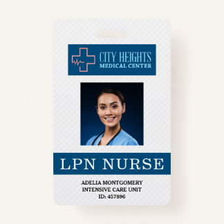 LPN-gelicentieerde praktische zurennaam Foto-ID Lo Badge