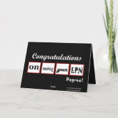 LPN-graad - AANGEPASTE NAAM - Gefeliciteerd Kaart (Achterkant)