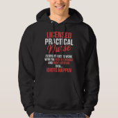 LPN Licensed Practical Nurse Work RN Nursing Hoodie (Voorkant)