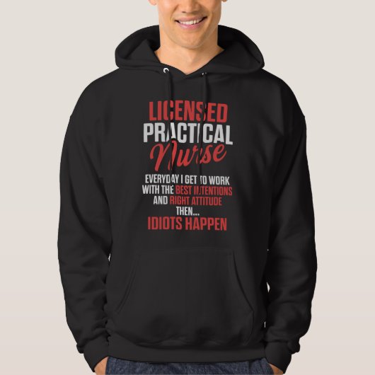 LPN Licensed Practical Nurse Work RN Nursing Hoodie (Voorkant)