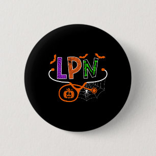 LPN Licensed Praktische Verpleegster Halloween Pom Ronde Button 5,7 Cm