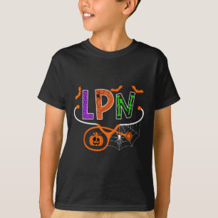 LPN Licensed Praktische Verpleegster Halloween Pom T-shirt