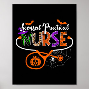LPN Licensed Praktische Verpleegster Halloween Ste Poster