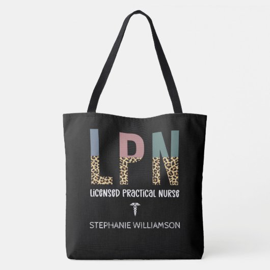 LPN met vergunning voor de praktijk Aangepast verp Tote Bag (Achterkant)