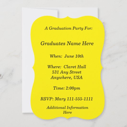 LPN Nurse Afstuderen geel Kaart (Achterkant)