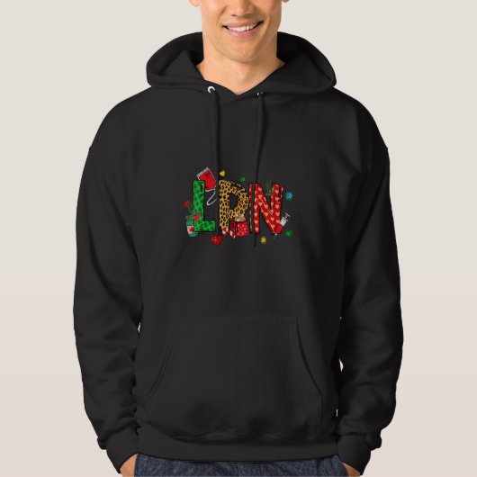 LPN Nurse Christmas Family Group Nursing Hoodie (Voorkant)