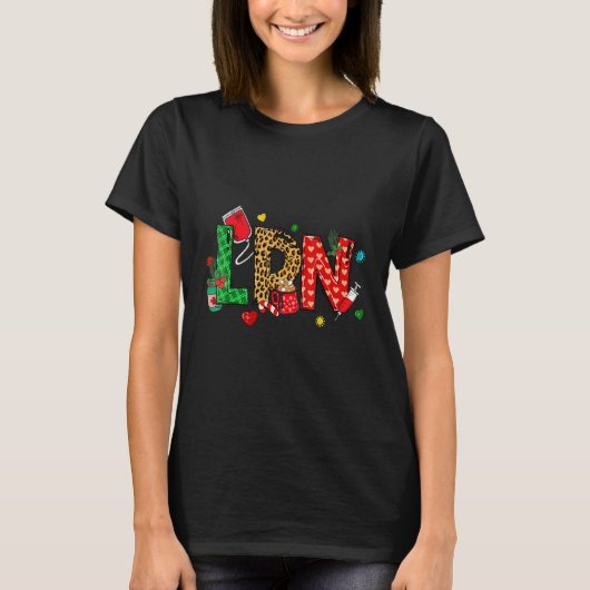 LPN Nurse Christmas Family Group Nursing T-shirt (Voorkant)